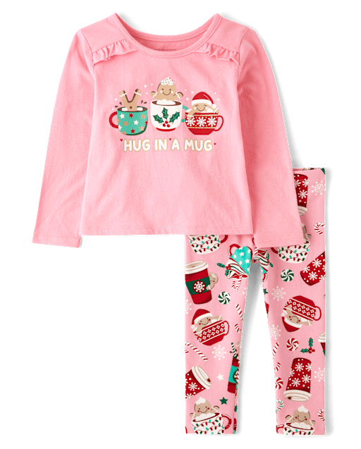 tout-petit, fille de Noël Ensemble de tenue 2 pièces Mug
