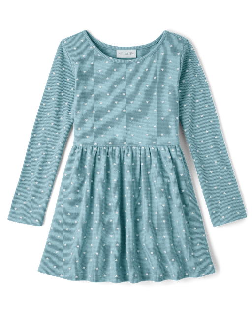 Girls Print Thermal Everyday Dress