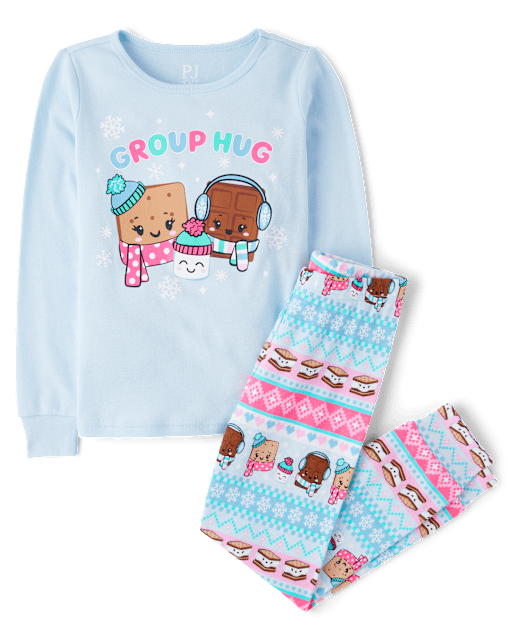 Girls S'mores Snug Fit Cotton Pajamas