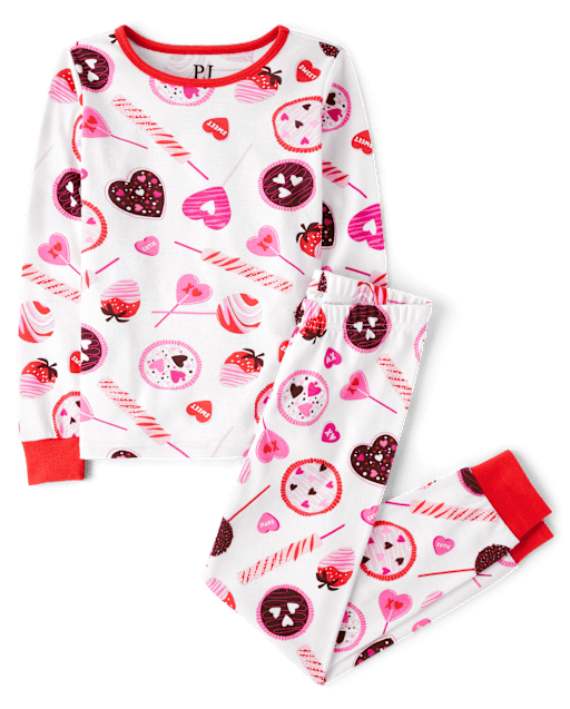 Girls Candy Snug Fit Cotton Pajamas