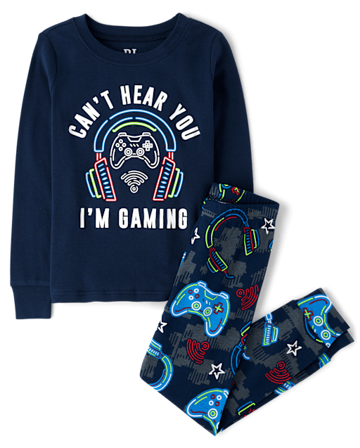 Pyjama ajusté en coton Glow Gamer pour garçons