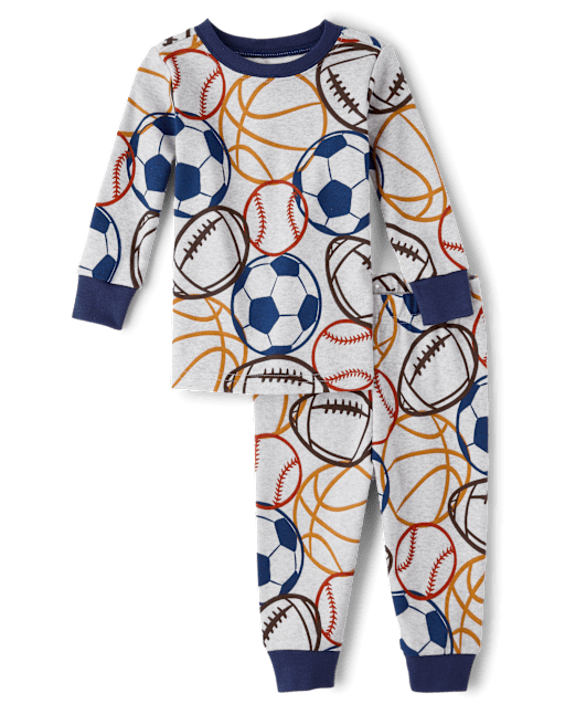 Baby And Toddler Boys Sports Snug Fit Cotton Pajamas