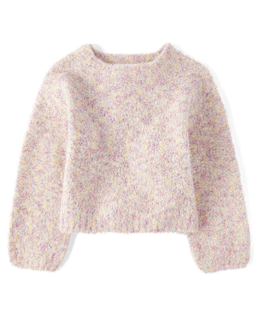 Girls Rainbow Eyelash Sweater