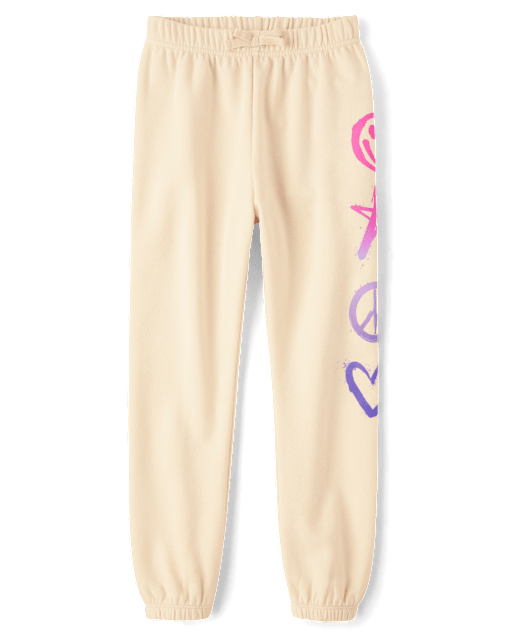 Girls Graphic Fleece Jogger Pants