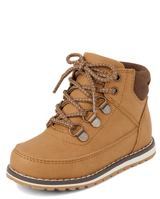 Toddler Boys Contrast Cuff Lace Up Boots