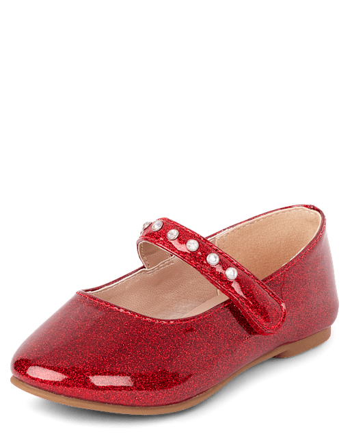 Toddler Girls Jeweled Glitter Ballet Flats