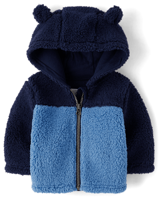 Baby Boys Colorblock Sherpa Cozy Jacket