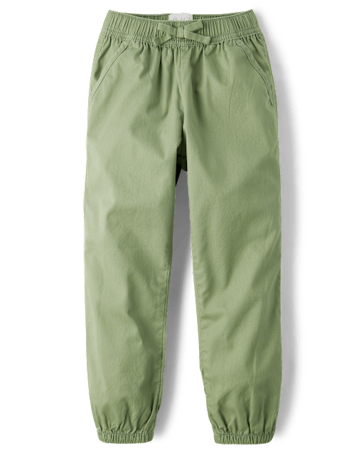 Girls Twill Jogger Pants