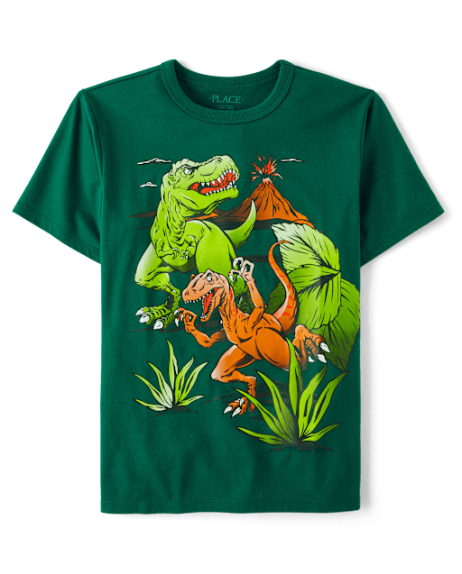Boys Dino Volcano Graphic Tee