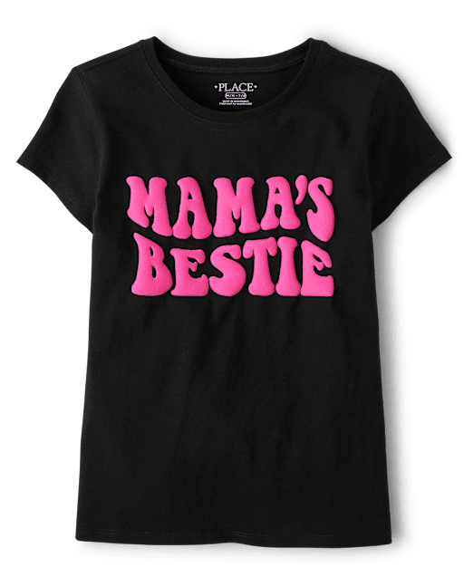 Girls Mama's Bestie Graphic Tee