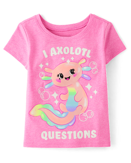 Baby And Toddler Girls Axolotl Graphic Tee