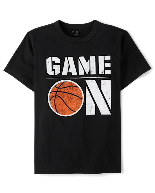Boys Game On Basketball Graphic Tee