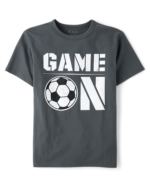 Boys Game On Soccer Graphic Tee