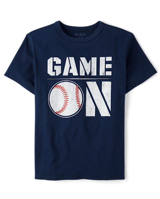 Boys Game On Baseball Graphic Tee