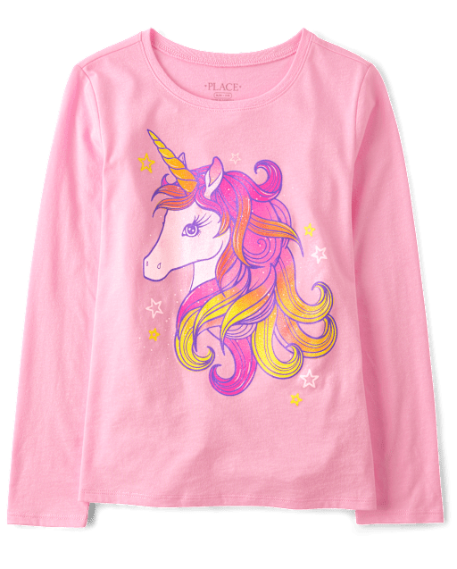 Girls Unicorn Graphic Tee