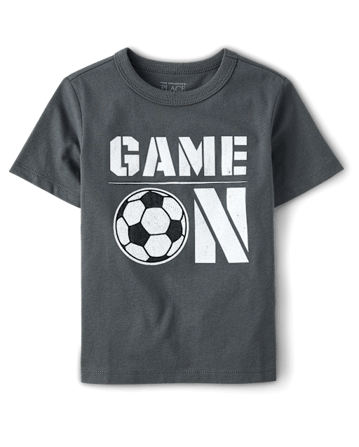 Baby And Toddler Boys Game On Soccer Graphic Tee