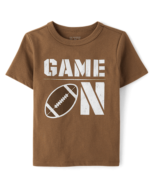 Baby And Toddler Boys Game On Football Graphic Tee