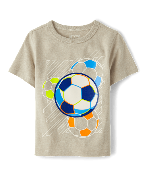 Baby And Toddler Boys Soccer Ball Graphic Tee