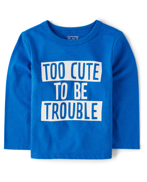 Baby And Toddler Boys Trouble Graphic Tee