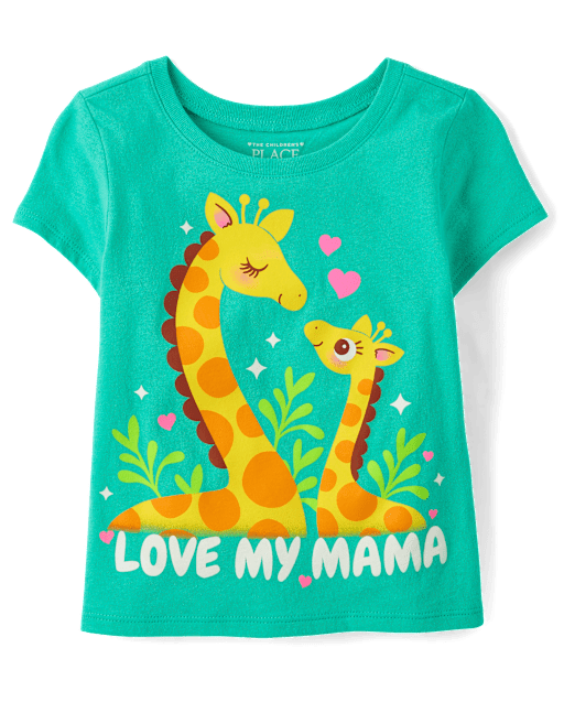 Baby And Toddler Girls Giraffe Graphic Tee