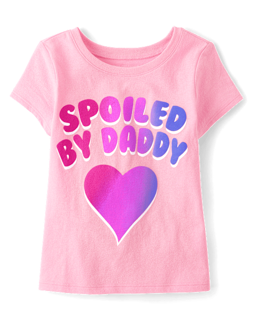 Baby And Toddler Girls Spoiled By Daddy Graphic Tee