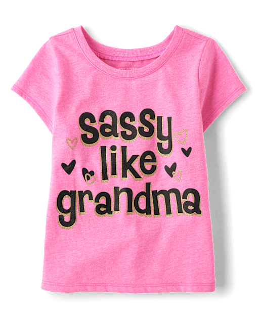 Baby And Toddler Girls Sassy Like Grandma Graphic Tee