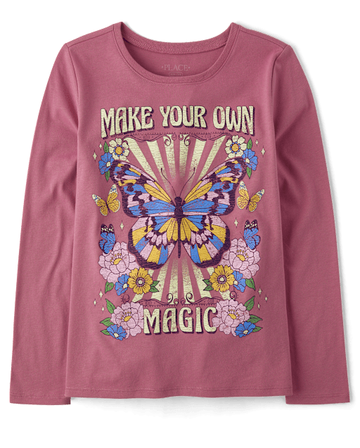 Girls Butterfly Magic Graphic Tee