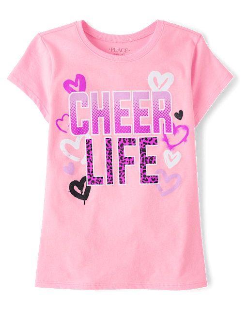 Girls Cheer Life Graphic Tee