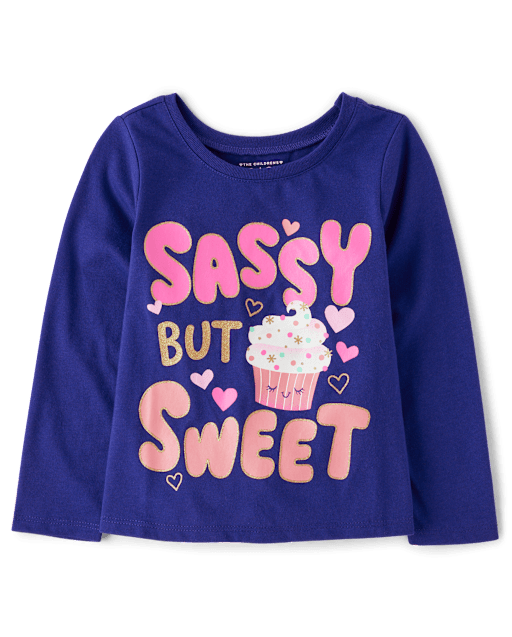 Baby And Toddler Girls Sassy But Sweet Graphic Tee