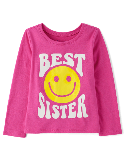 Baby And Toddler Girls Best Sister Graphic Tee