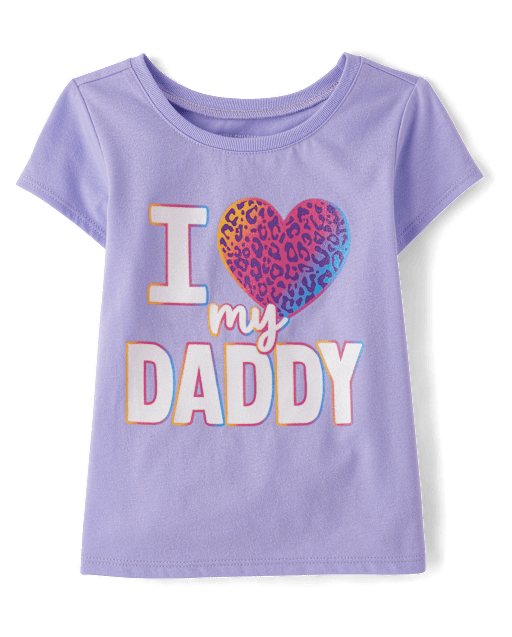 T-shirt graphique « Love My Daddy » pour bébé et petite fille