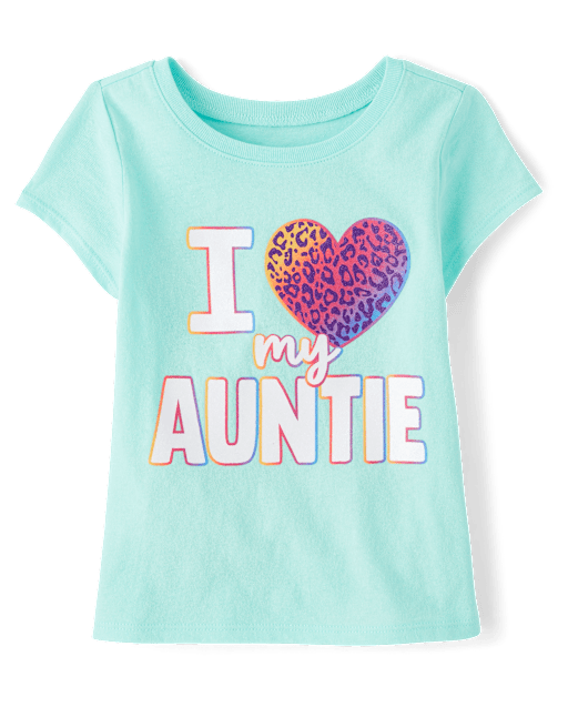 Baby And Toddler Girls Love My Auntie Graphic Tee