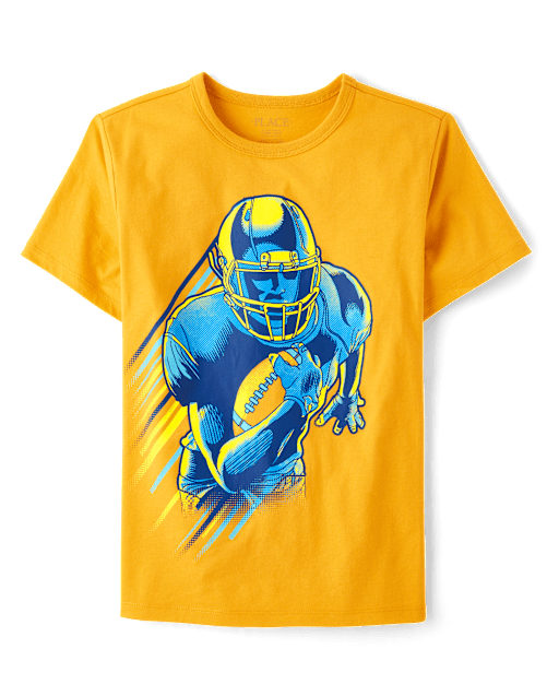 Boys Football Player Graphic Tee