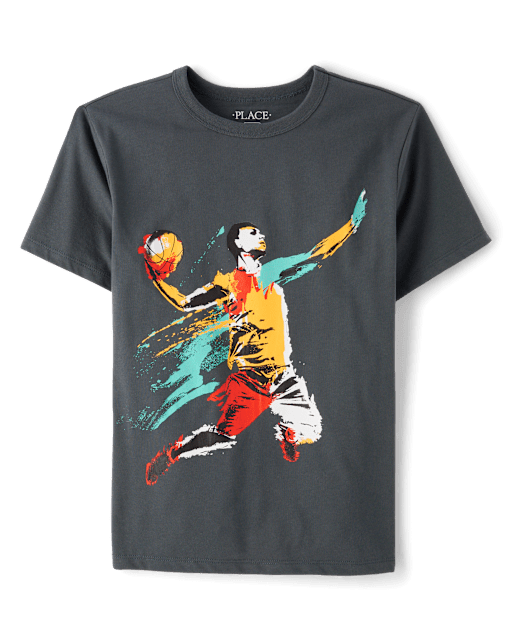 Boys Basketball Player Graphic Tee