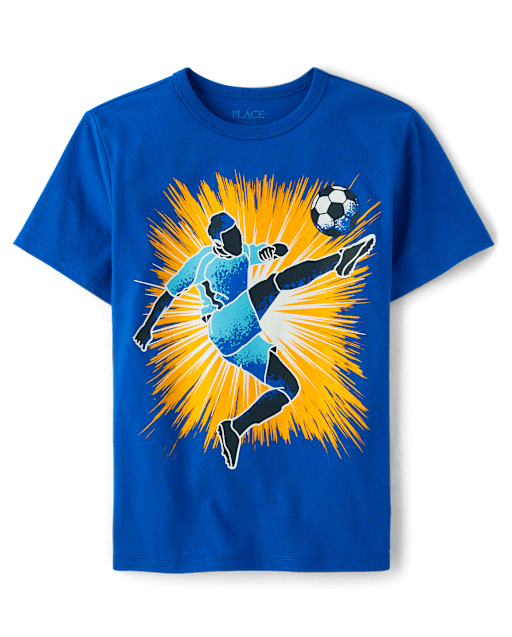 Boys Soccer Player Graphic Tee