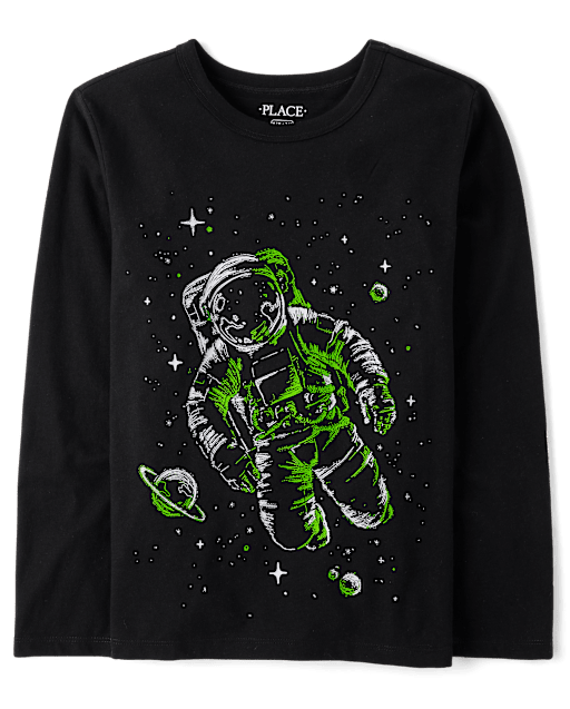Boys Glow Astronaut Graphic Tee