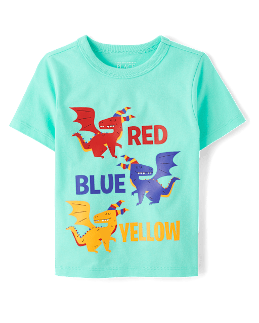 Baby And Toddler Boys Dragon Colors Graphic Tee
