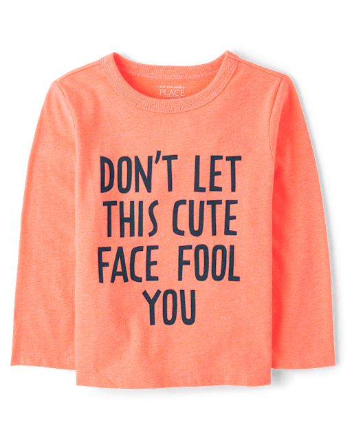 Baby And Toddler Boys Cute Face Graphic Tee
