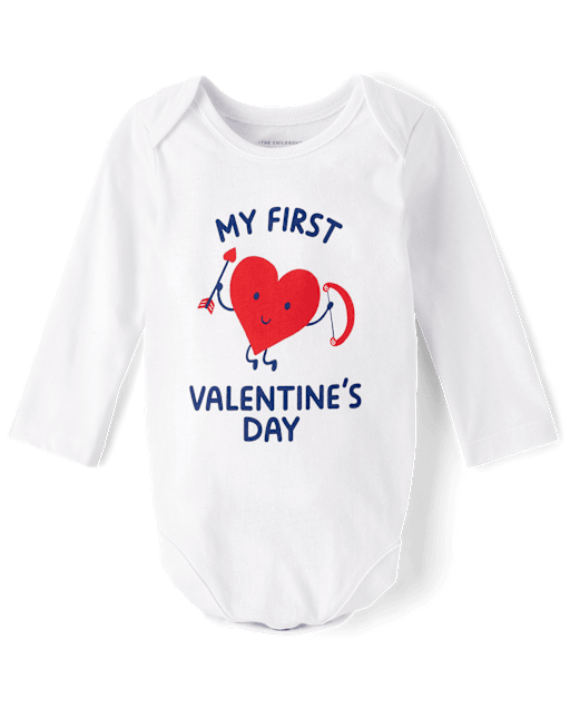 Body graphique pour la première Saint-Valentin de bébé