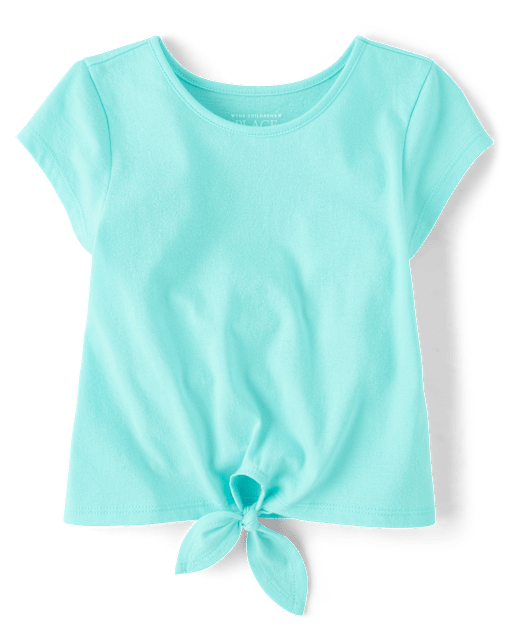 Toddler Girls Tie Front Top