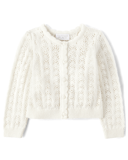 Toddler Girls Pointelle Cardigan