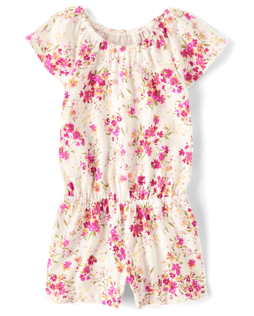 Baby And Toddler Girls Floral Flutter Romper