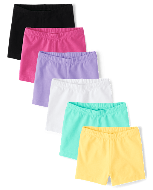 Toddler Girls Cartwheel Shorts 6-Pack