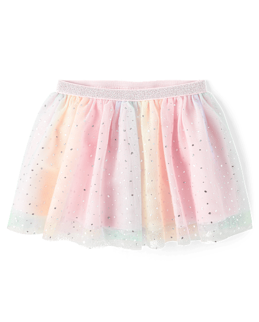 Toddler Girls Rainbow Ombre Tutu Skirt
