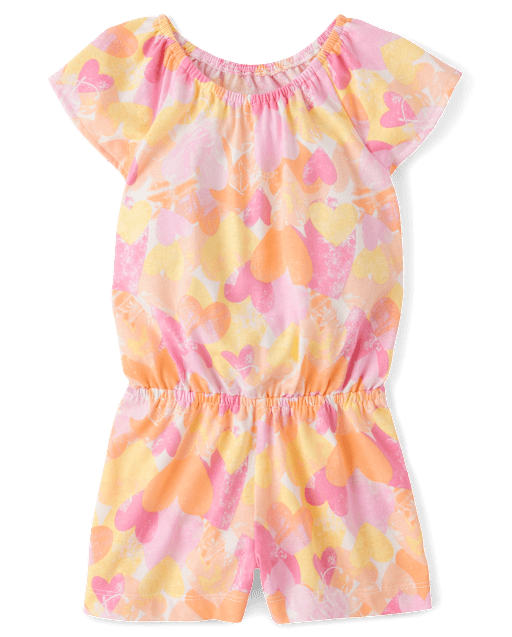Baby And Toddler Girls Heart Flutter Romper