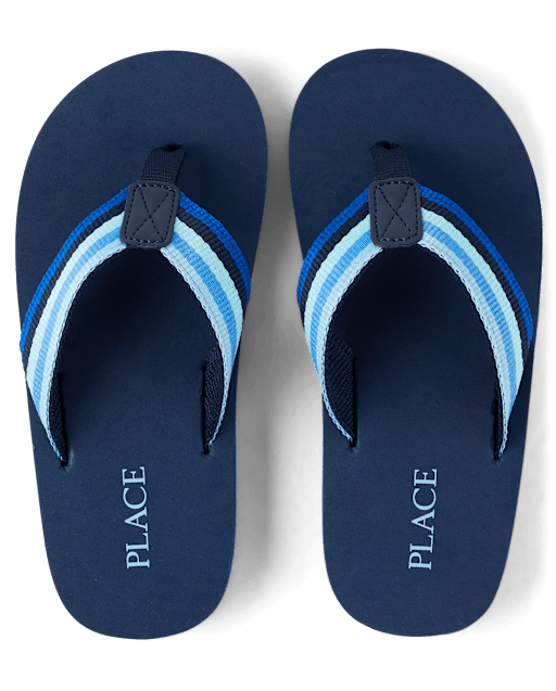Kids Striped Flip Flops