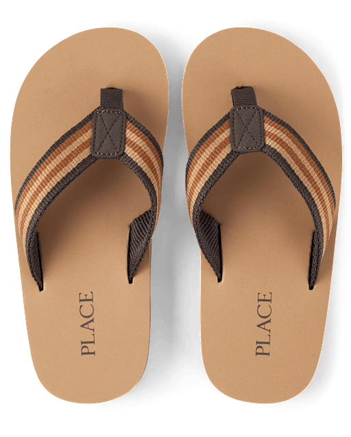 Kids Striped Flip Flops