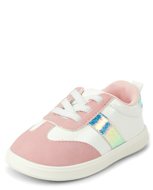 Espadrilles premiers pas à couleurs contrastées pour bébés filles