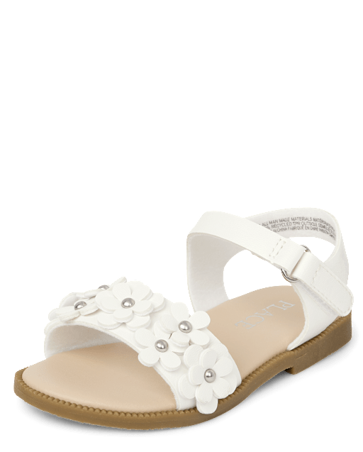 Toddler Girls Jeweled Flower Sandals