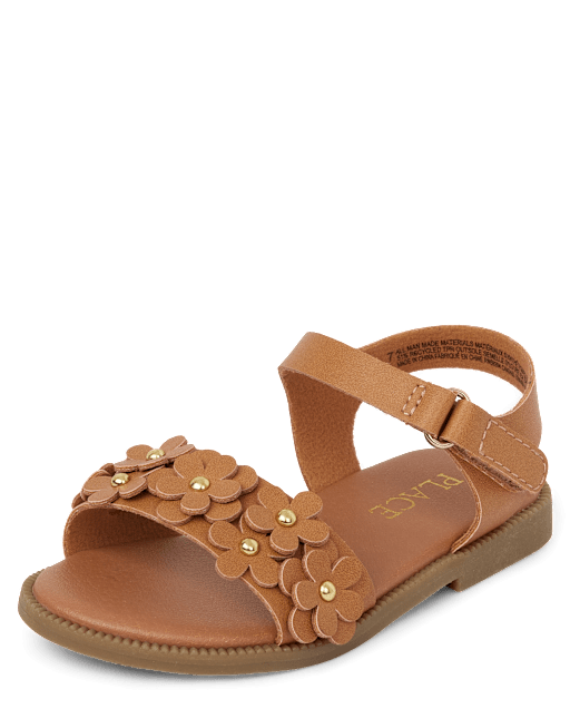 Toddler Girls Jeweled Flower Sandals